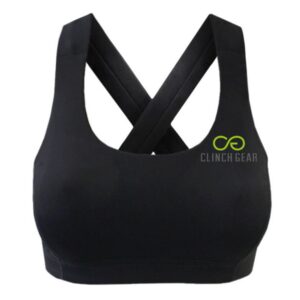 Performance Racerback Lux Sports Bra - Black/Lime