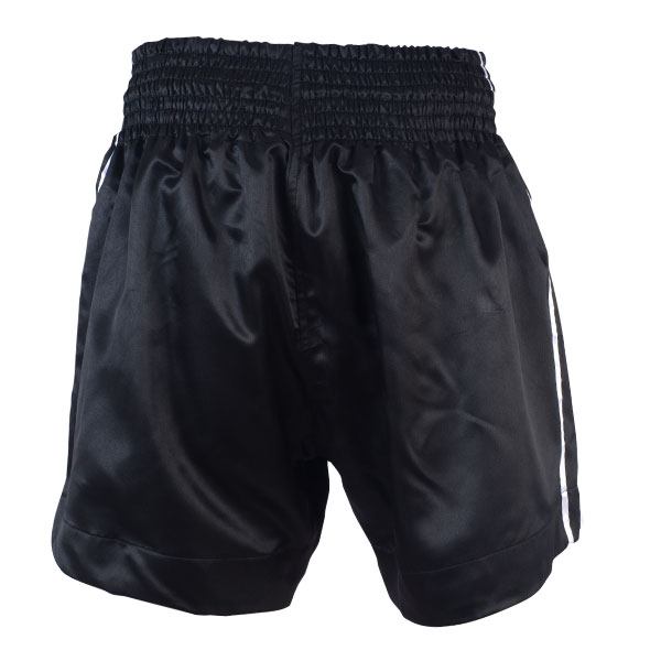 Satin Muay Thai Shorts - Black - Image 2