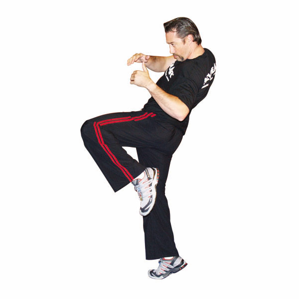 Revgear Nylon Workout Pant - Black with White Stripe - Image 2