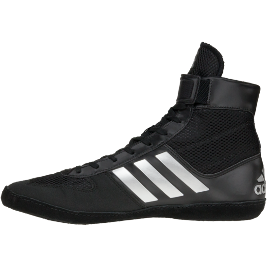 Adidas Combat Speed 5 Wrestling Shoe - Black/Silver/Black - Image 2