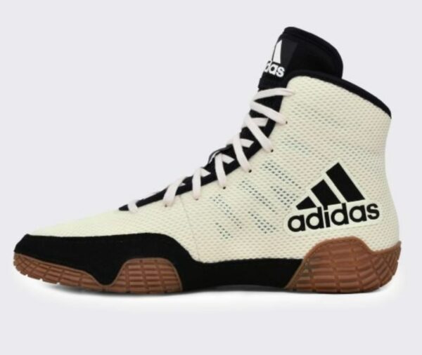 Adidas 231-Tech Fall 2.0 Youth Wrestling Shoe -White & Black - Image 2