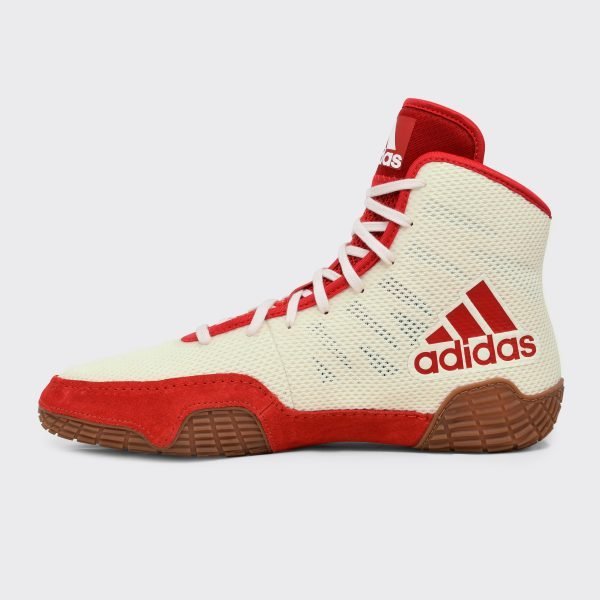 Adidas 231-Tech Fall 2.0 Youth Wrestling Shoe-White/Red - Image 2