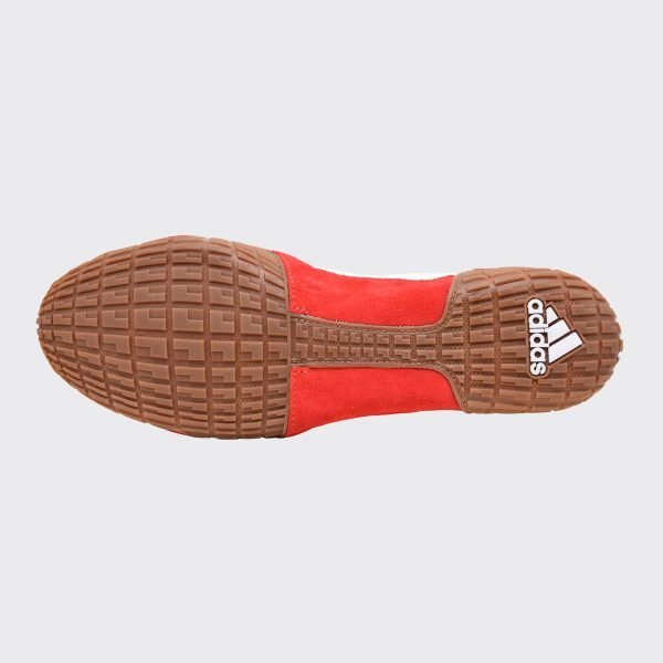 Adidas 231-Tech Fall 2.0 Youth Wrestling Shoe-White/Red - Image 3