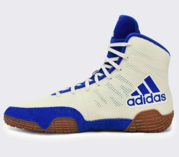 Adidas 231-Tech Fall 2.0 Youth Wrestling Shoe - White / Royal Blue - Image 2