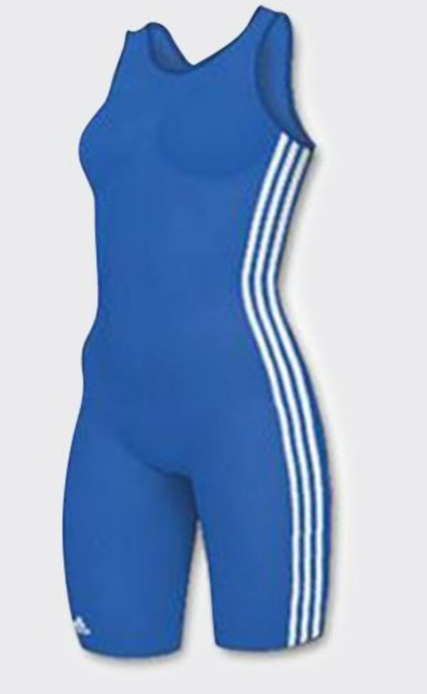 Adidas Women's Wrestling Singlet - Royal Blue and White