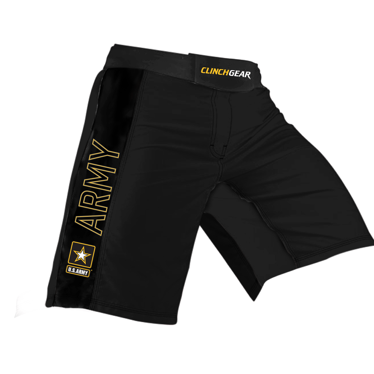 Clinch Gear Pro Series US Army MMA Shorts - Black - Image 2