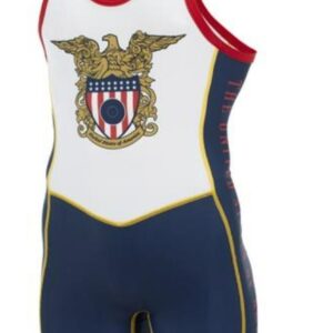 Cliff Keen Sublimated Stock USA Navy Wrestling Singlet