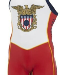 Cliff Keen Sublimated Stock USA Wrestling Singlet - Scarlet