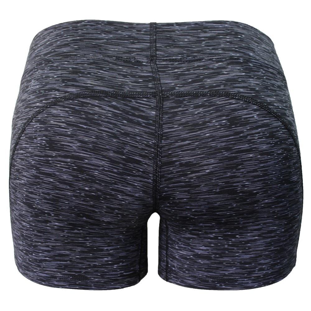 Cross Training Compression Micro Booty Shorts - Black/White - Image 2