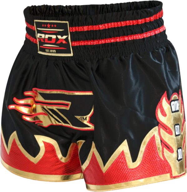RDX Crimson Satin Muay Thai Shorts - Image 2
