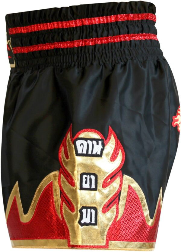 RDX Crimson Satin Muay Thai Shorts - Image 4
