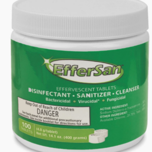 EfferSan 100-count 4 gram Hypochlorous Acid (HOCL) Disinfectant Cleaning Tablets