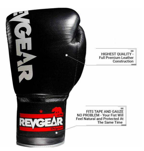 F1 Competitor Lace-Boxing Glove Black - Image 3