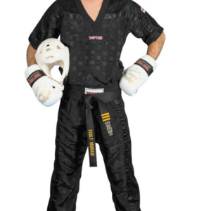 Fighter Top Ten Mesh Martial Arts Uniform Black
