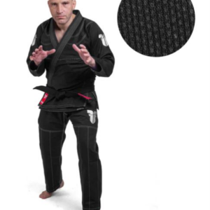 Fighter BJJ Gi Pearl Weave Uniform - Black BJJBL-09