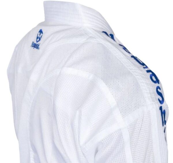 Fighter Hayashi Karate WFK Kumite GI "Air Deluxe" Blue Embroidery - Image 3