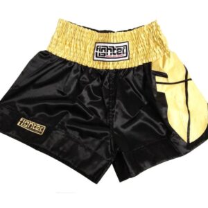 Fighter Thai Shorts  - Black/Gold F009