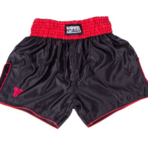Fighter Thai Shorts Bangkok Plain - Black/Red FP01