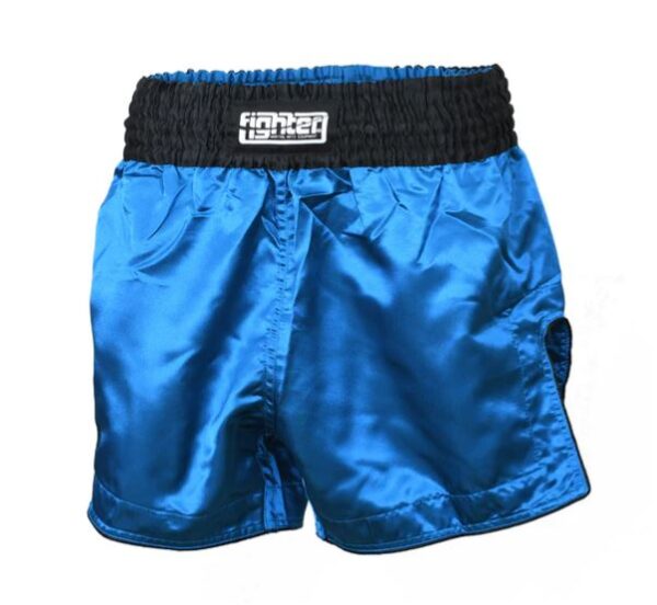 Fighter Thai Shorts Bangkok Plain - Blue/Black FP03 - Image 2