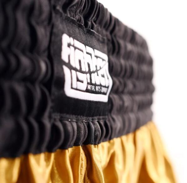 Fighter Thai Shorts Bangkok Plain - Gold/Black FP05 - Image 2