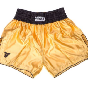 Fighter Thai Shorts Bangkok Plain - Gold/Black FP05