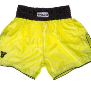 Fighter Thai Shorts Bangkok Plain - Neon Yellow/Black FP08