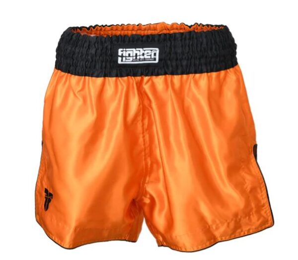 Fighter Muay Thai Kickboxing Shorts Bangkok Orange & Black - Image 2