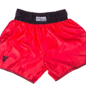 Fighter Thai Shorts Bangkok Plain - Red/Black FP02