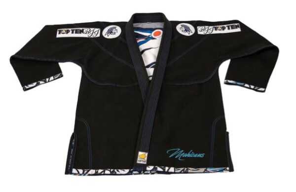 Fighter Top Ten Brazilian Jiu Jitsu Uniform Mohicans- Black - Image 2