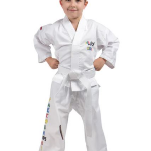 Fighter Top Ten Dobok Uniform - KIDS White Cotton/Polyester 1668-1