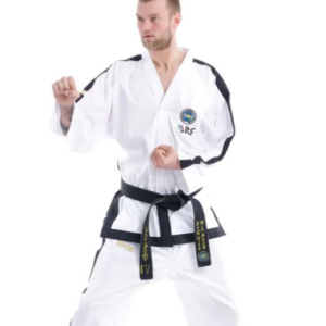 Fighter Top Ten ITF Taekwon-Do Instructor Uniform - White with Black