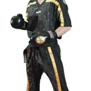 Fighter Top Ten Mesh Uniform 1605-92 Model - Black/Gold