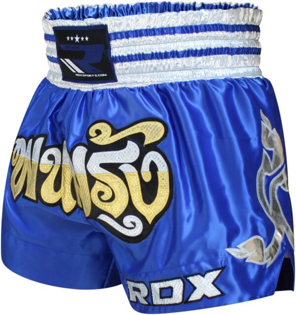 RDX Fire Satin Muay Thai Shorts - Image 3