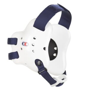 Cliff Keen Fusion Wrestling Ear Guard Headgear - White & Navy Blue