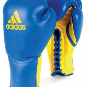 Adidas Glory Pro Men's Competition Boxing Gloves - Blue and Yellow
