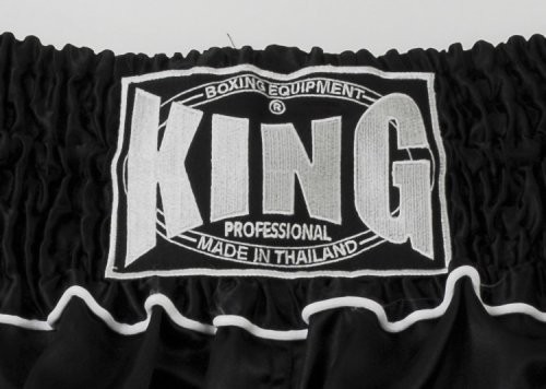 King K1 Kickboxing Trunks - Black/Silver - Image 2