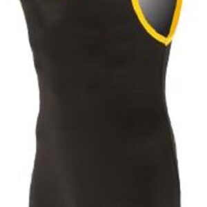Matman Youth Doubleknit Nylon Wrestling Singlet - Black and Gold