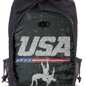 Cliff Keen USA Distressed Black Flag Branded Wrestling Backpack