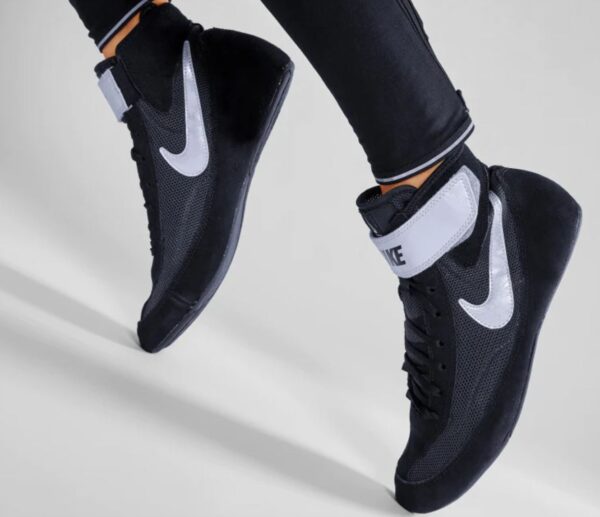 Nike Speedsweep VII Wrestling Shoes-Black/Met Silver - Image 4
