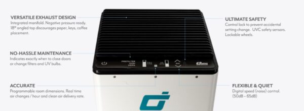 Omni CleanAir OCA1210 Commercial Portable HEPA UV Air Cleaner - Image 2