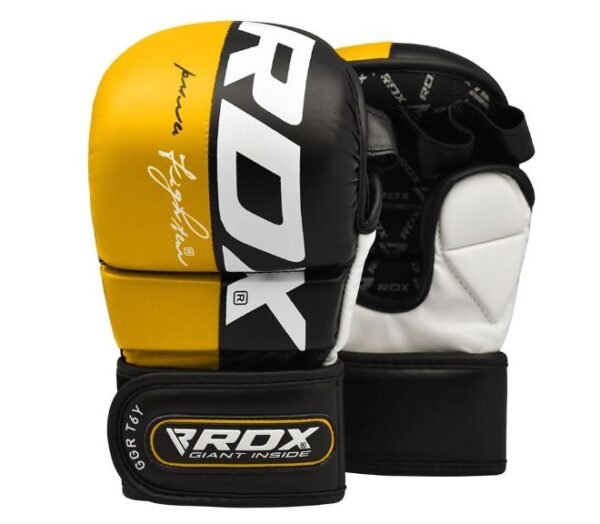 RDX T6 Leather MMA Gloves - Image 3