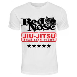 Red Nose Brazilian Jiu-Jitsu Fight T-Shirt - White
