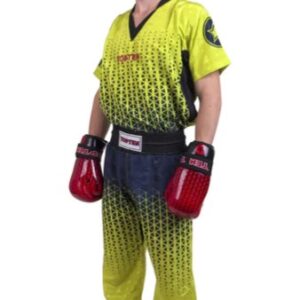 Fighter Top Ten Graphic Uniform 16831 Model - Yellow/Blue