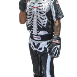Fighter Top Ten Skeleton Energy Uniform 1682-SKE Model - Black/White