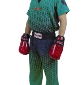 Fighter Top Graphic Uniform 16831 Model - Green/Blue