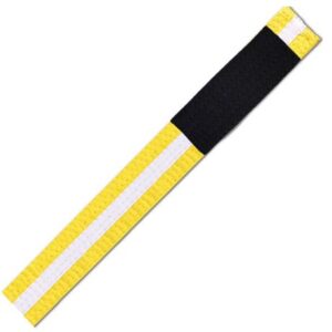 RevGear Brazilian Jiu Jitsu Belt - Yellow with White Stripe