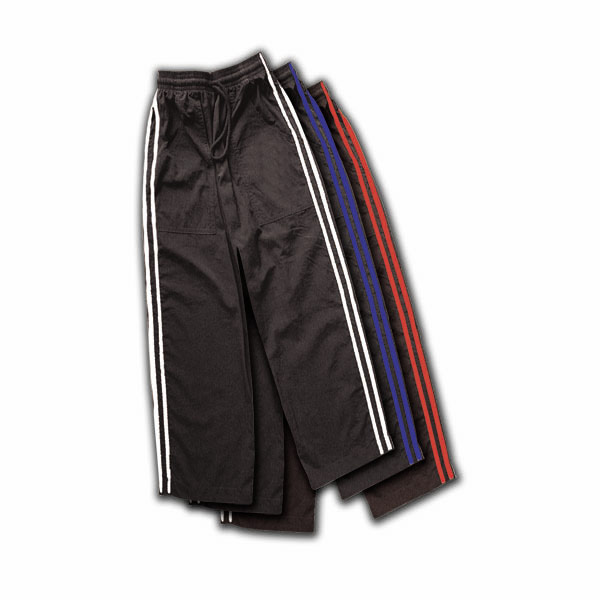 Revgear Nylon Workout Pant - Black with White Stripe - Image 4