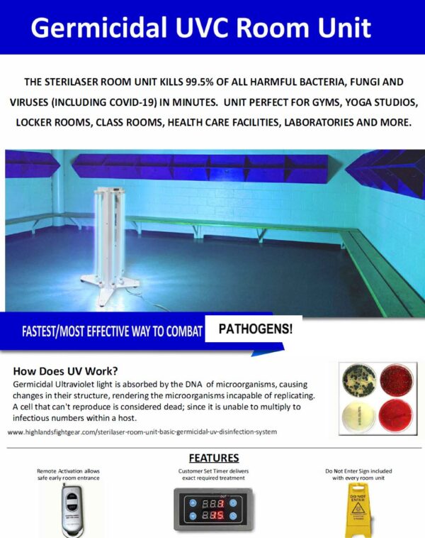 STERILASER Room Unit Basic Germicidal UV Disinfection System - Image 2