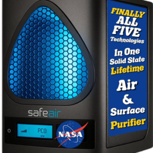 SafeAir Ultra Portable UV-C Germicidal Air & Surface Sanitizer - Black