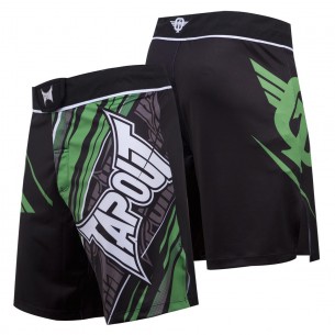 Tapout 4 Way Stretch Performance Fight Shorts - Green - Image 3